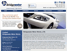 Tablet Screenshot of bridgewatermotorworks.com